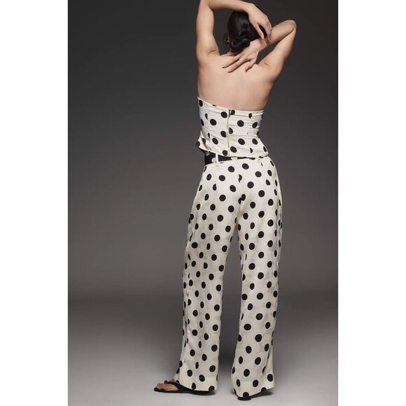 Siempre Danie Dot High-Rise Straight-Leg Trousers XL - Picture 3 of 3